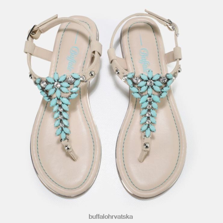 menta zelena Buffalo rosalie veganske sandale |sandale TDD6T814